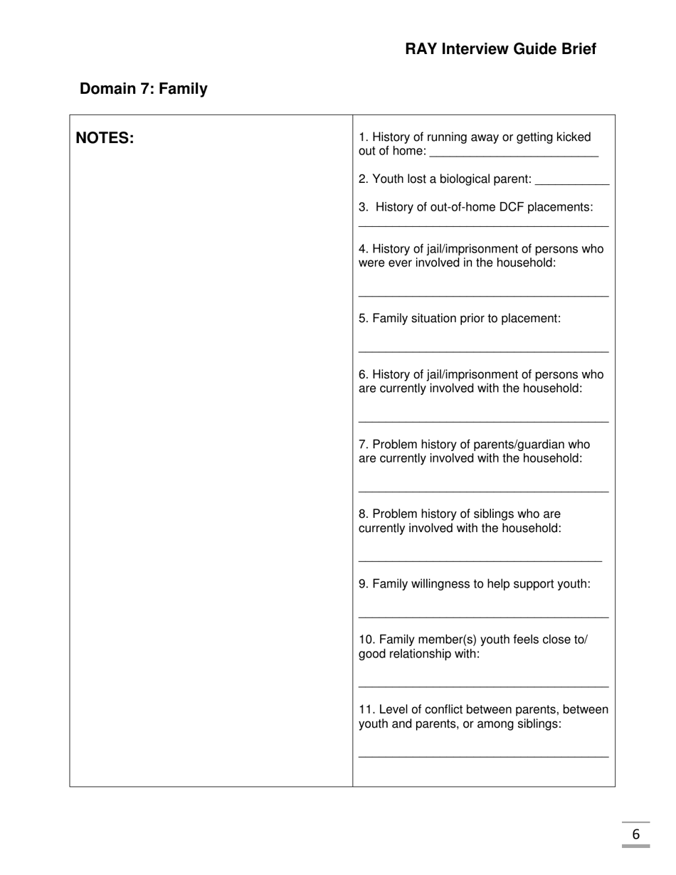 Ray Interview Guide Brief - Florida, Page 6