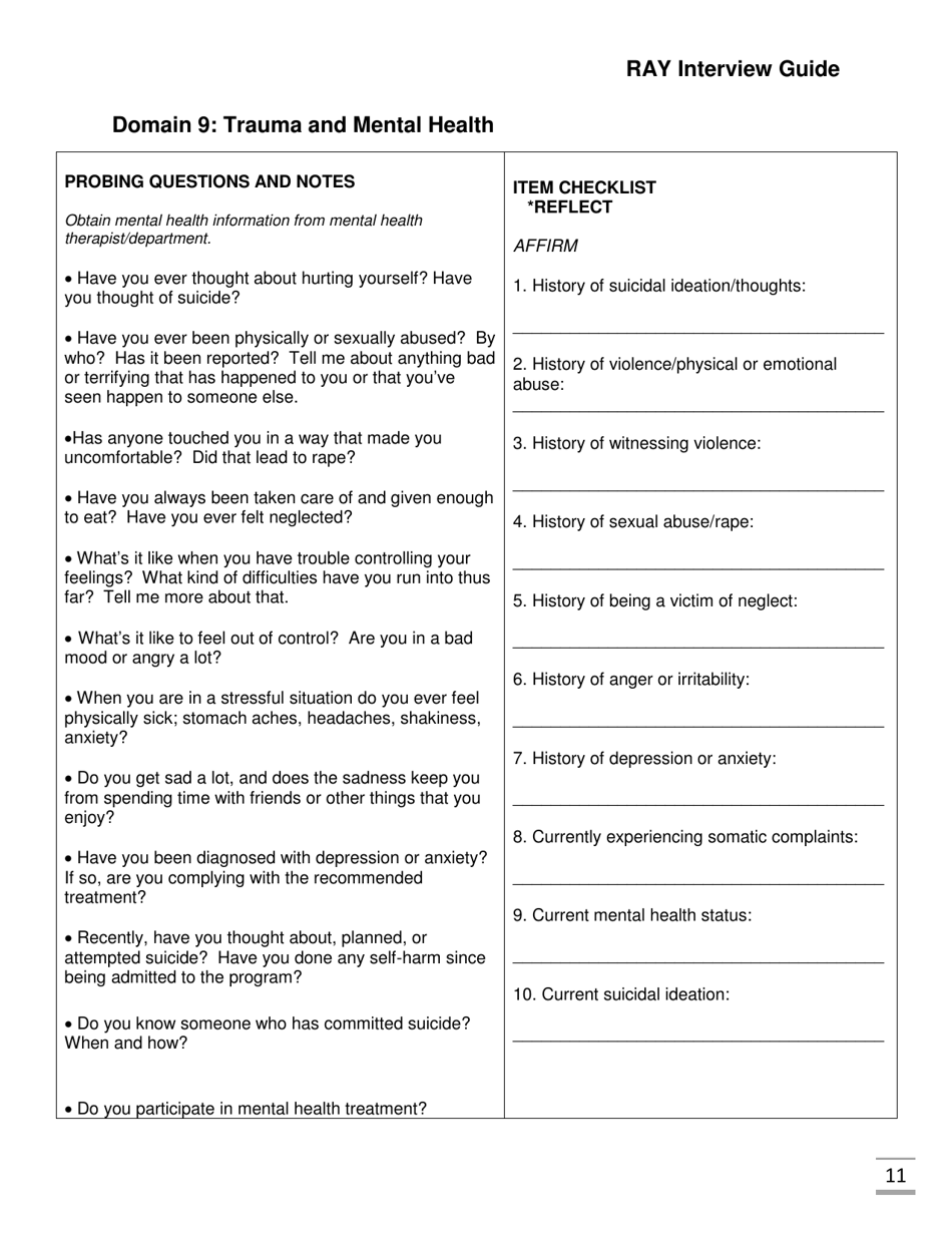 Ray Interview Guide - Florida, Page 11