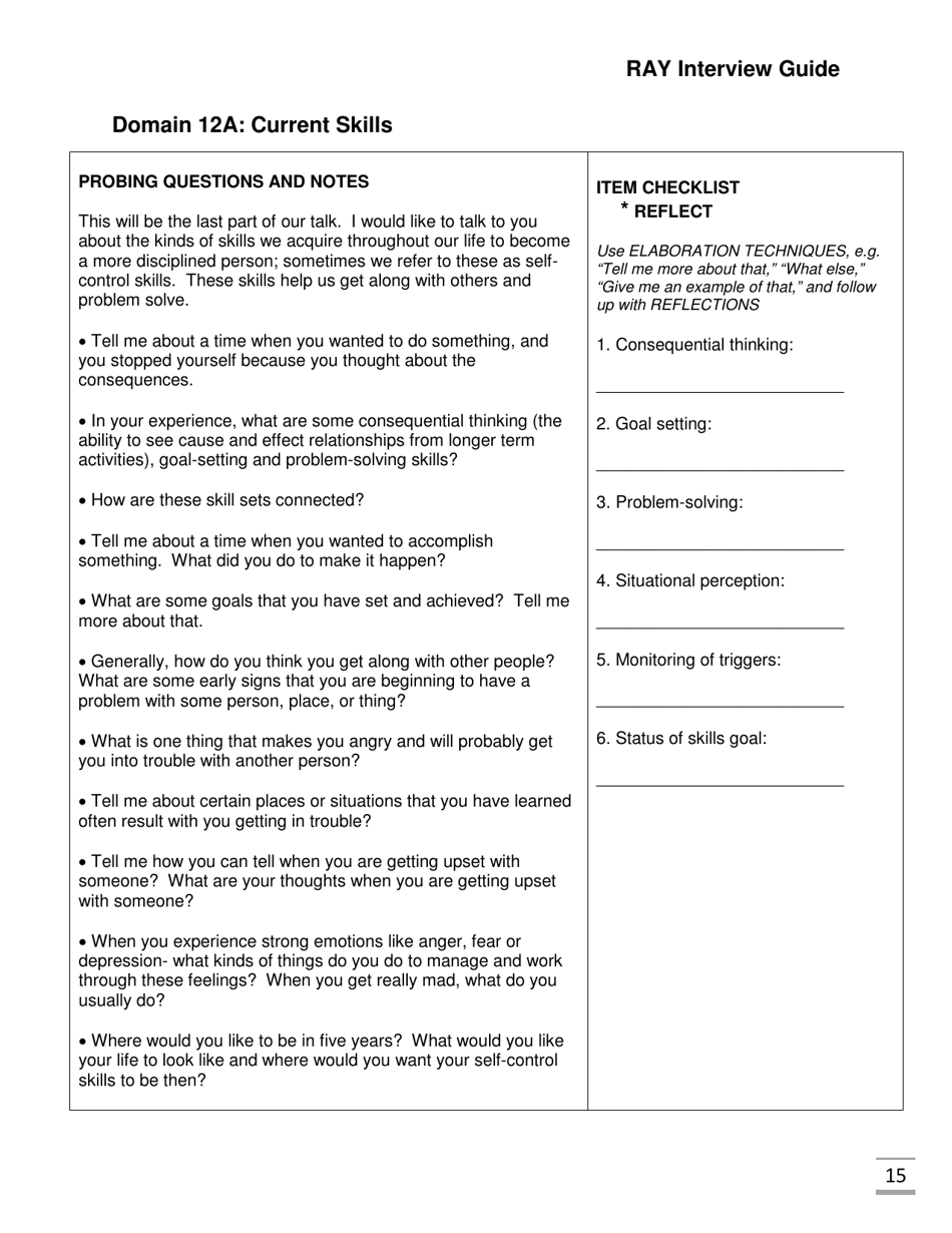 Ray Interview Guide - Florida, Page 15