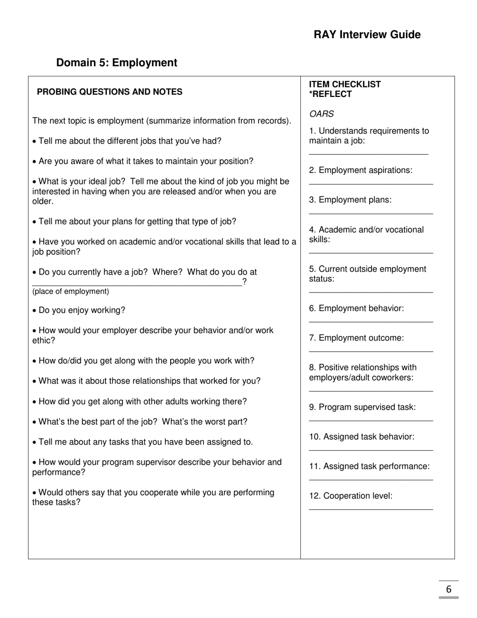 Ray Interview Guide - Florida, Page 6