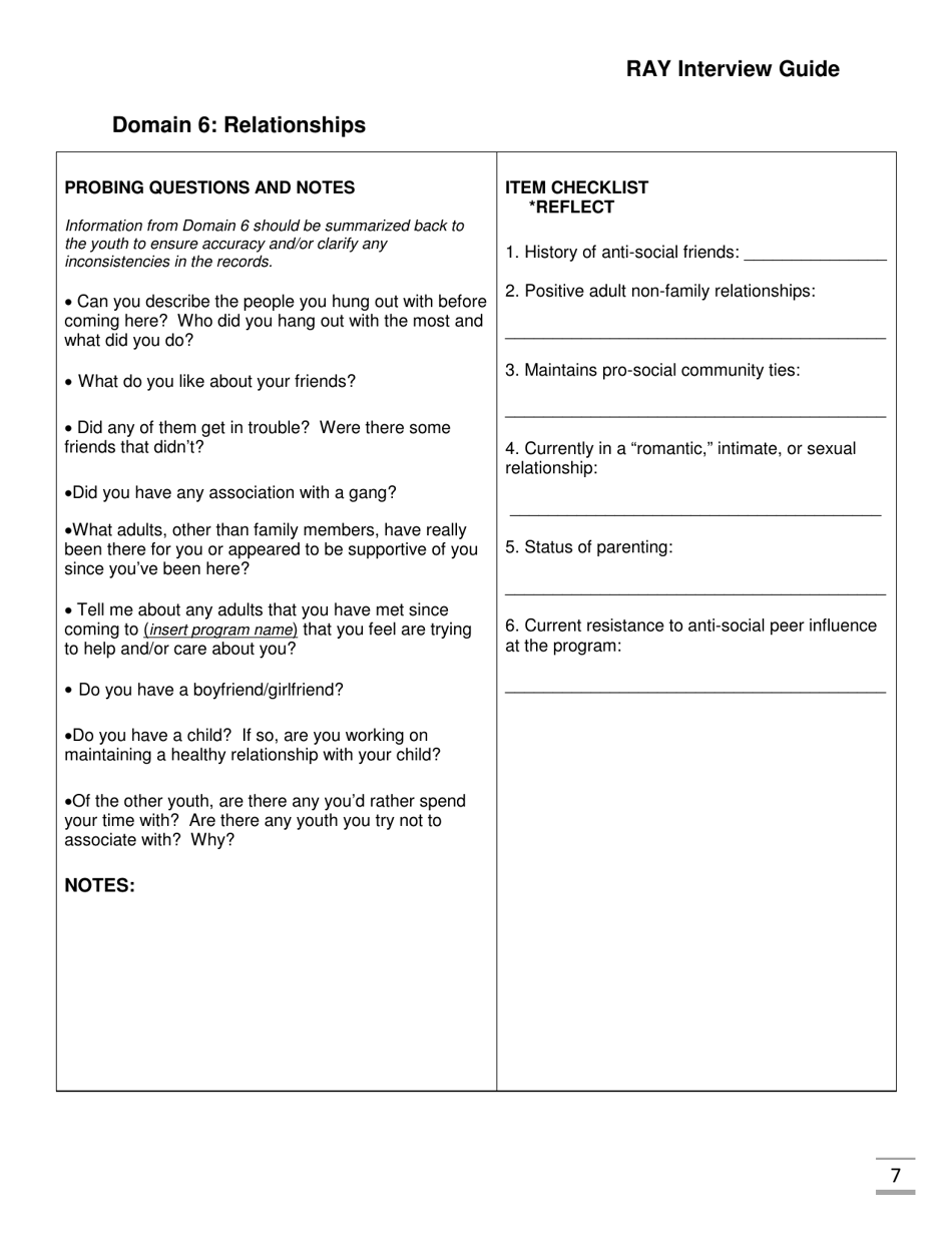 Ray Interview Guide - Florida, Page 7