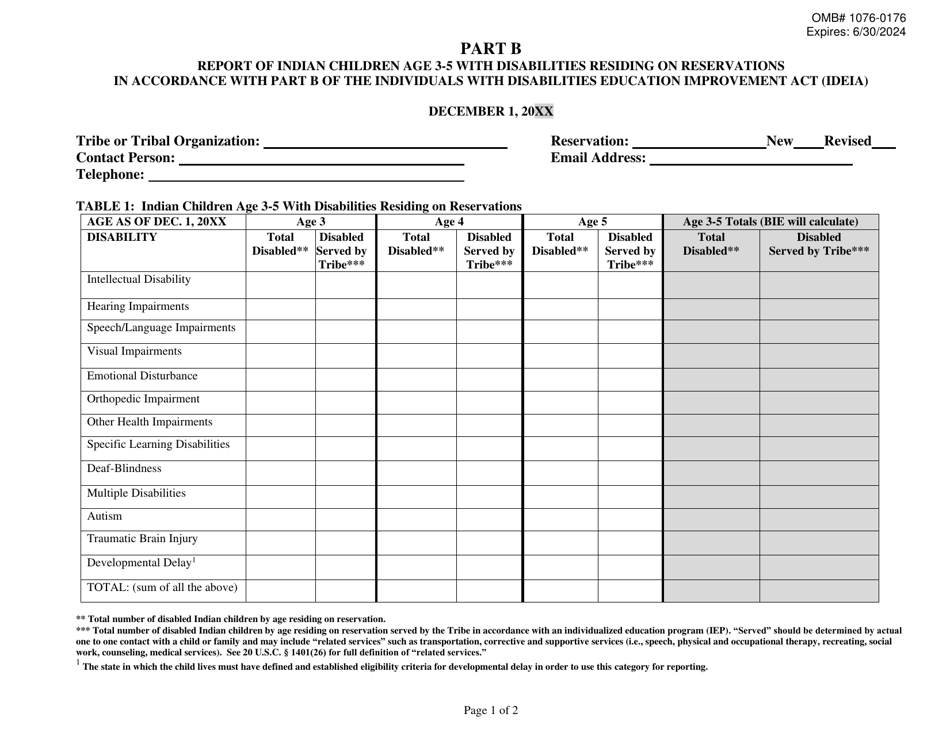 Ideia Tribal Count Data Requirements (Children Aged 3 Through 5 Years ...