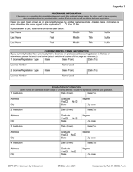 Form DBPR CPA3 Application for CPA Licensure by Endorsement - Florida, Page 4