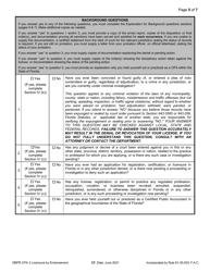 Form DBPR CPA3 Application for CPA Licensure by Endorsement - Florida, Page 5