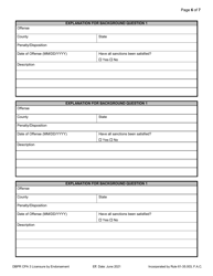 Form DBPR CPA3 Application for CPA Licensure by Endorsement - Florida, Page 6