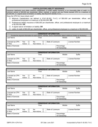 Form DBPR CPA4 Application for CPA Firm - Florida, Page 3