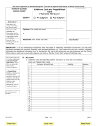 Document preview: Form DV-C124.1 Additional Cash and Prepaid Debit Card (Financial Affidavit) - Illinois