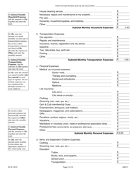 Form DV-A120.3 Financial Affidavit (Family &amp; Divorce Cases) - Illinois, Page 5