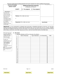 Document preview: Form DV-BI129.1 Additional Business Interests (Financial Affidavit) - Illinois