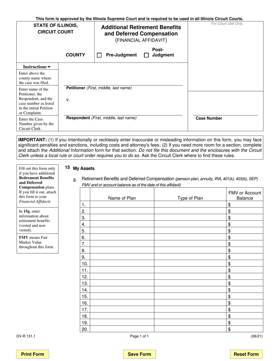 Form DV-R131.1 - Fill Out, Sign Online and Download Fillable PDF ...