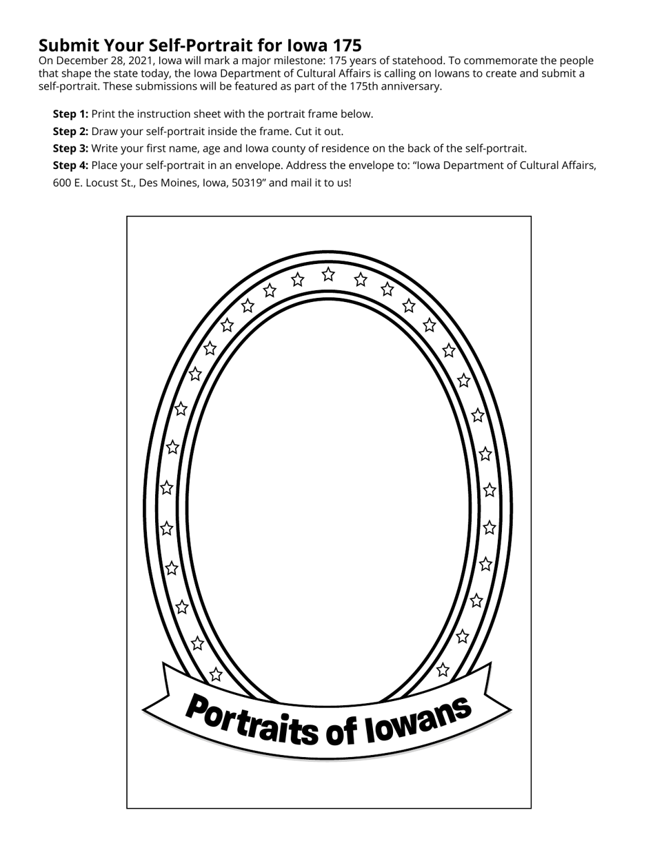 Self-portrait for Iowa 175 - Iowa, Page 1