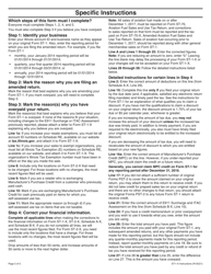 Instructions for Form ST-1-X, 003 Amended Sales and Use Tax and E911 Surcharge Return - Illinois, Page 2