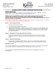 Document preview: Form ABC-890 Kansas Liquor License Ownership - Kansas