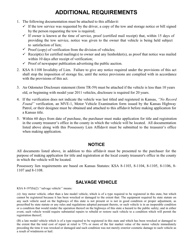 Form TR-85 Possessory Lien Affidavit - Kansas, Page 2