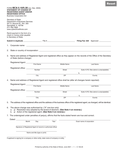 Form BCA5.10/5.20 - Fill Out, Sign Online and Download Fillable PDF ...