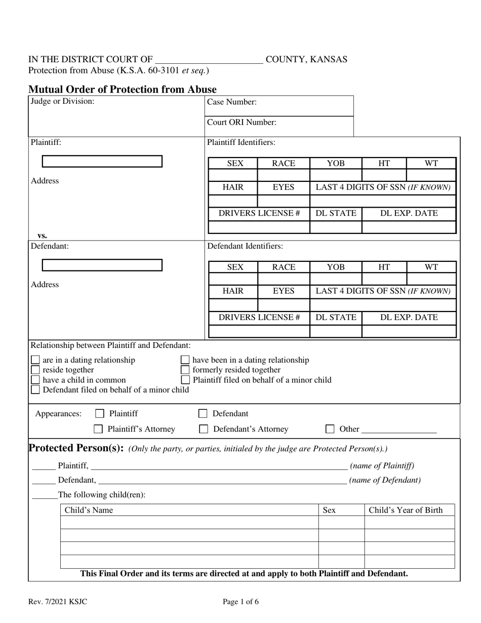 kansas-mutual-order-of-protection-from-abuse-download-fillable-pdf