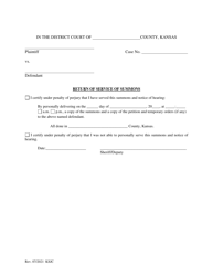 Summons and Notice of Hearing for Protection Order - Kansas, Page 2