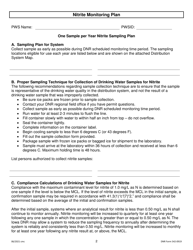 DNR Form 542-0919 Public Water Supply Nitrite Sampling Plan (Annual) - Iowa, Page 2