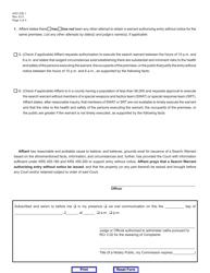Form AOC-335.1 Affidavit for Search Warrant Authorizing Entry Without Notice - Kentucky, Page 3
