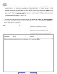Form AOC-340.1 Search Warrant Authorizing Entry Without Notice - Kentucky, Page 3