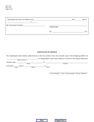 Form AOC-708 Petition for Involuntary Commitment - Kentucky, Page 2