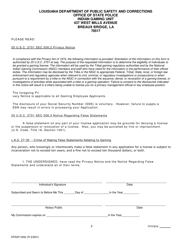 Form DPSSP0092 Gaming Employee Certification Application - Louisiana, Page 7