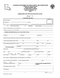 Form DPSSP0092 Gaming Employee Certification Application - Louisiana, Page 8