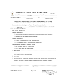 Form CC-DC-089 Request for Waiver of Prepaid Costs - Maryland, Page 3