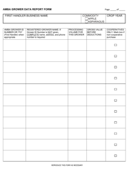 Form MB-018 Grower Data Report Form - Michigan, Page 2