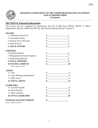 Form CS2 Supplement to the Unified Registration Statement Annual Report Form - Minnesota, Page 5
