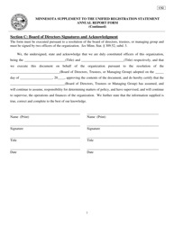 Form CS2 Supplement to the Unified Registration Statement Annual Report Form - Minnesota, Page 7
