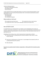 Form FIS2367 Insurance Agent (Producer) Disclosure for Annuities - Michigan, Page 2