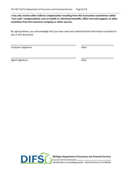 Form FIS2367 Insurance Agent (Producer) Disclosure for Annuities - Michigan, Page 3