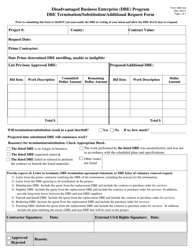 Form DBE SUB &quot;Dbe Termination/Substitution/Additional Request Form&quot; - Missouri
