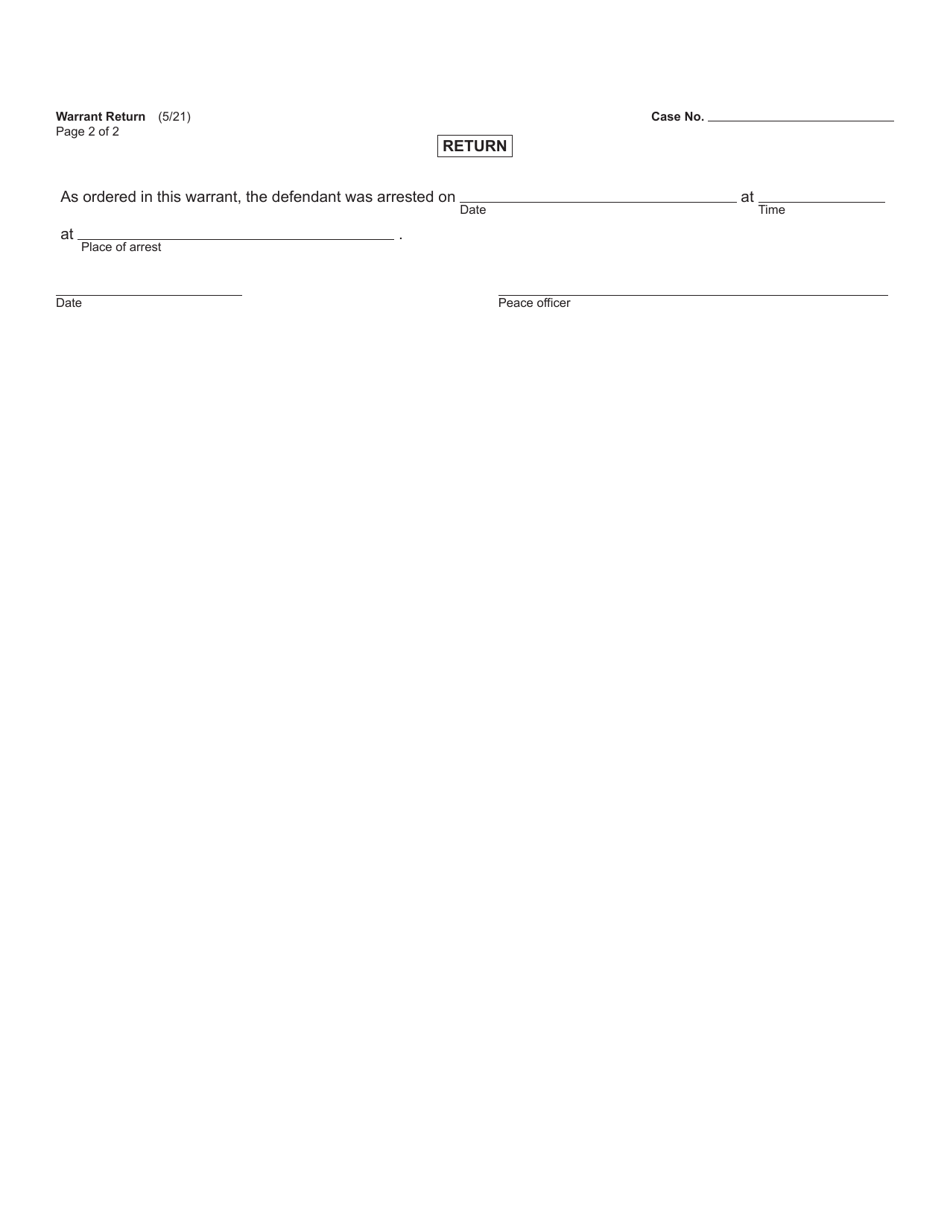 Form MC200W Felony Set, Warrant - Michigan, Page 4