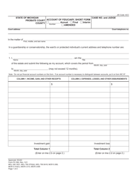 Form PC583 Account of Fiduciary, Short Form - Michigan