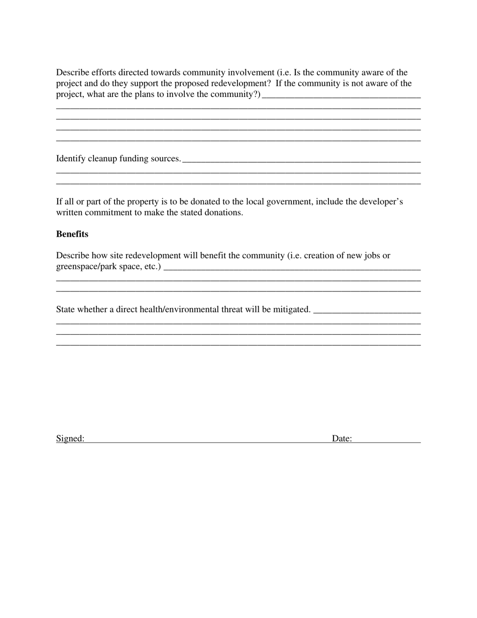 Targeted Brownfields Assessment Assistance Application - Montana, Page 3