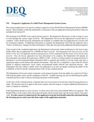 Class II Solid Waste Management System License Application - Montana