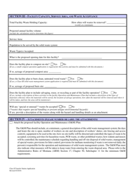 Class II Transfer Station License Application - Montana, Page 3