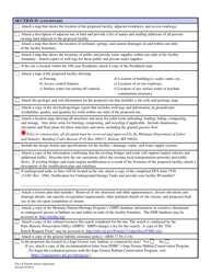 Class II Transfer Station License Application - Montana, Page 4
