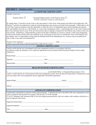 Class IV Solid Waste Management System License Application - Montana, Page 5
