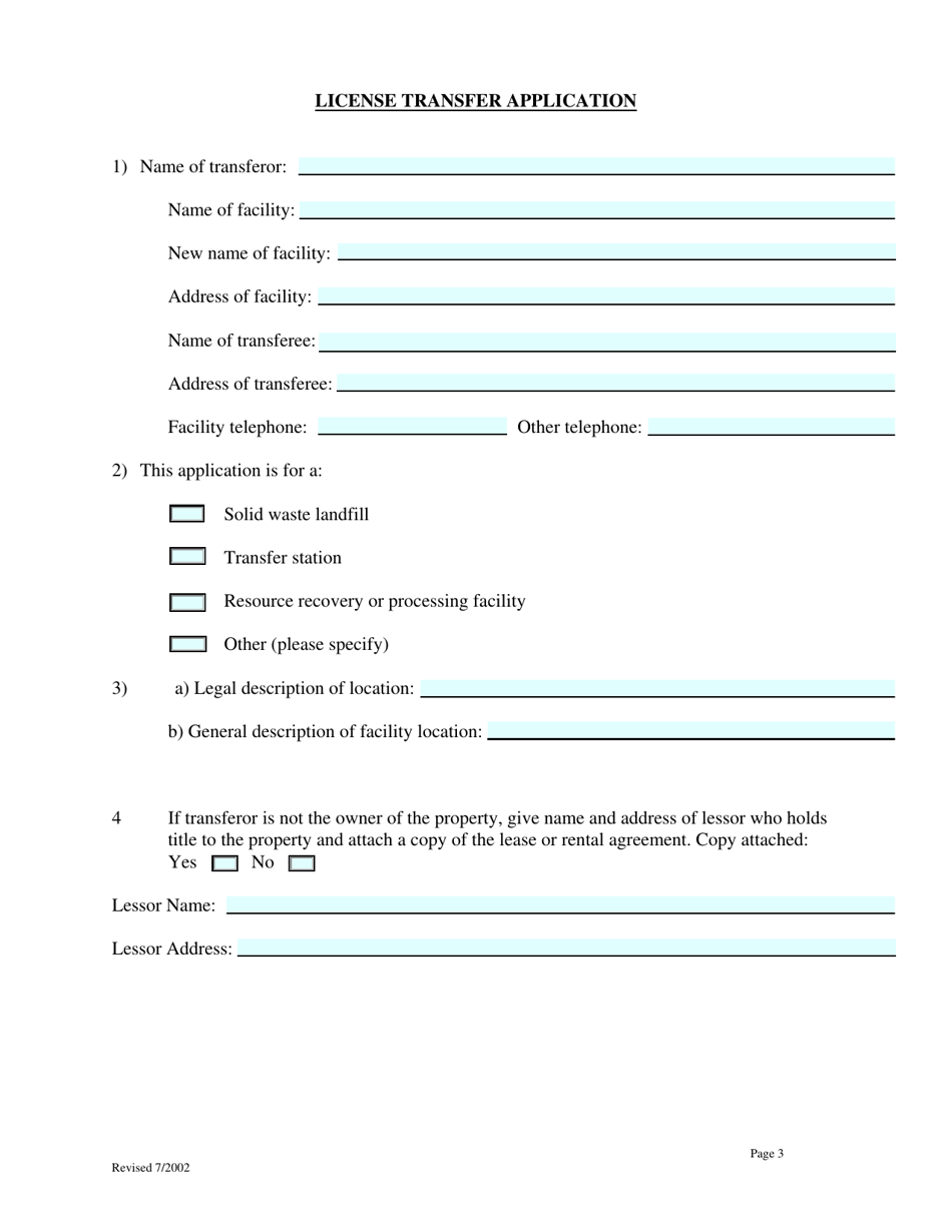 Applicants for Solid Waste Management System License Transfer - Montana, Page 3