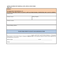 Septic Tank, Cesspool, and Privy Cleaner New Disposal Site Application Form - Montana, Page 4