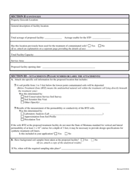 Soil Treatment Facility License Application - Montana, Page 3