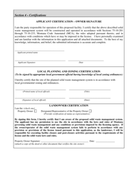 Small Biodiesel Facility License Application - Montana, Page 3