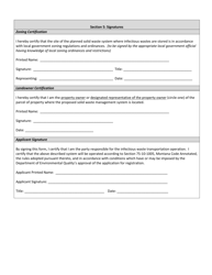 Infectious Waste Transporter Registration Form - Montana, Page 3
