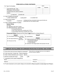 Application for Permit to Install, Repair, Modify, Close or Remove Underground Storage Tanks for Petroleum Products or Hazardous Substances - Montana, Page 4