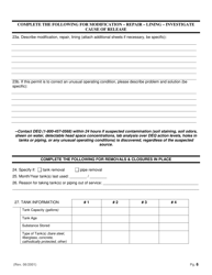 Application for Permit to Install, Repair, Modify, Close or Remove Underground Storage Tanks for Petroleum Products or Hazardous Substances - Montana, Page 6