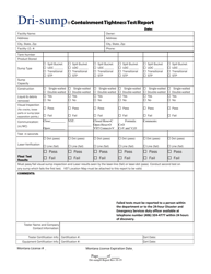 Dri-Sump Containment Tightness Test Report - Montana, Page 4