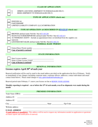Form 107 Application to Ship to Wholesalers - Nebraska, Page 2